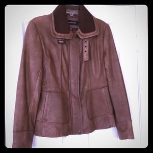 Soft Leather Bomber Jacket  Perfect Condition